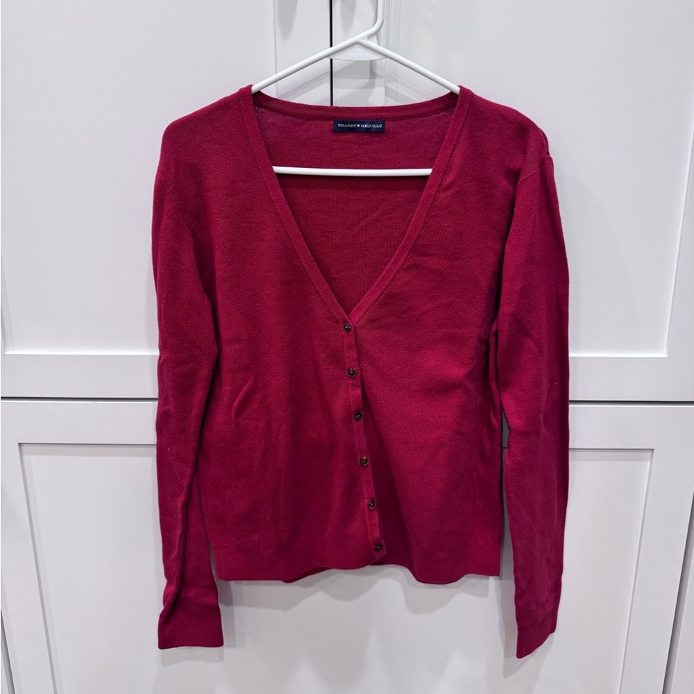 Brandy Melville Red Cardigan